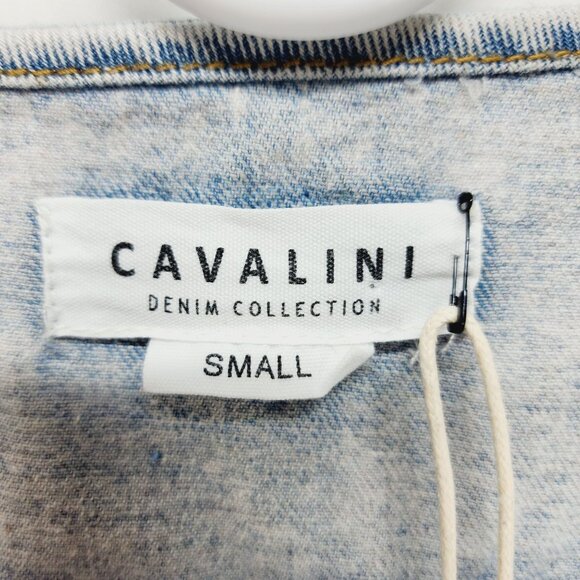 Cavalini Denim Vest With Costume Bear Size Small - Picture 3 of 9